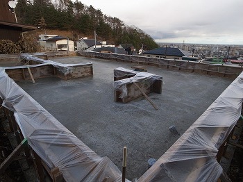 基礎打設完了です。