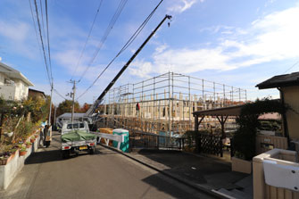 建て方が始まりました