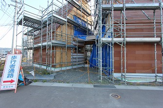 間もなく足場解体です。