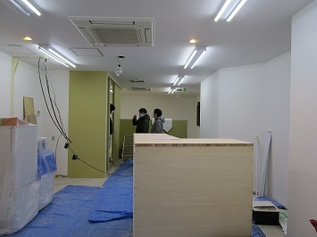 間仕切り壁が出来てきています。
